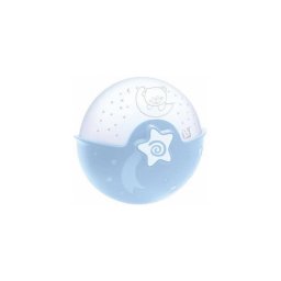 Infantino - Candeeiro pequeno para crianças com projetor 3xAA azul