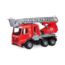 Camião de bombeiros Mercedes com escada WORXX 47 cm vermelho/cinza
