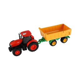 Trator Zetor com reboque de plataforma, 2x pilhas AA + controlo remoto