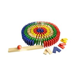 2Kids Toys - Dominó de madeira colorido, 400 peças