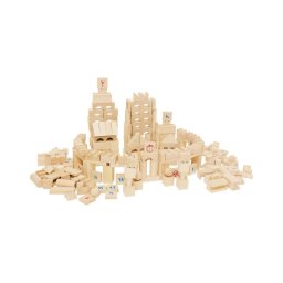 2Kids Toys - Cubos de madeira natural, 220 peças