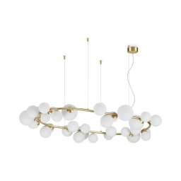 Ideal Lux - Lustre LED suspenso em cabo PERLAGE 30xG9/3W/230V 143 cm dourado/branco