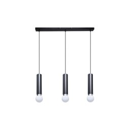 ITALUX PND-33849-3-BK - Lustre suspenso por cabo MACERA 3xE27/40W/230V preto