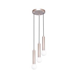 ITALUX PND-33574-3-CF - Lustre suspenso em cabo FILANO 3xG9/5W/230V ouro rosé