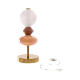 Candeeiro de Secretária LED FLORES LED/10W/230V dourado/laranja/castanho