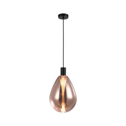 Lustre em cabo DENSO 1xG9/5W/230V diâmetro 20 cm cobre/preto