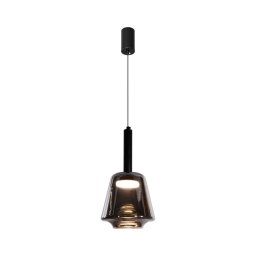 Pendente com cabo BUENO 1xGX53/9W/230V Ø 18 cm preto fumado