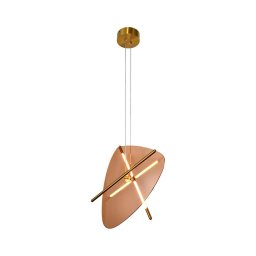 Lustre LED suspenso por cabo RELAX LED/15W/230V dourado/fumê castanho