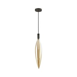 Lustre em cabo NORDIC 1xG9/5W/230V preto/bege fumado
