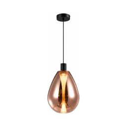 Pendente em cabo DENSO 1xGU10/10W/230V Ø 30 cm cobre/preto
