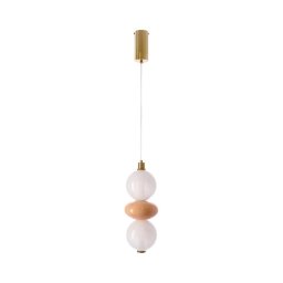 Lustre LED suspenso por cabo FLORES LED/12W/230V dourado/laranja
