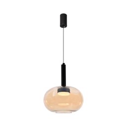Candeeiro suspenso com cabo BUENO 1xGX53/9W/230V, diâmetro 25 cm, bege fumado