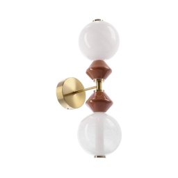 Arandela LED FLORES 2xLED/5W/230V dourado/castanho