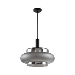Lustre com cabo BRIZI 1xE27/40W/230V cinzento/fumado
