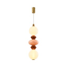 Lustre LED suspenso por cabo FLORES LED/15W/230V dourado/laranja/castanho