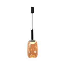 Lustre suspenso com cabo BUENO 1xGX53/9W/230V Ø 15 cm castanho fumado