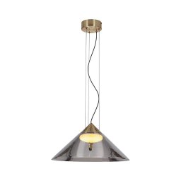 Pendente em cabo PRESTO 1xGX53/10W/230V Ø 34 cm dourado/cinzento fumado