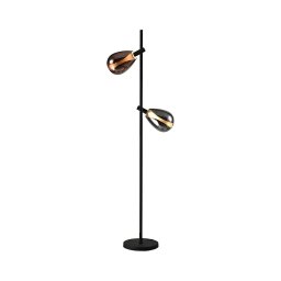 Candeeiro de pé DENSO 2xG9/5W/230V preto cromado/cobre