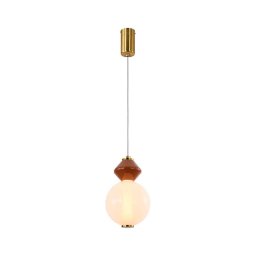 Lustre LED suspenso em cabo FLORES LED/7W/230V dourado/castanho