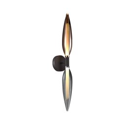 Candeeiro de parede NORDIC 2xG9/5W/230V preto cromado/cobre