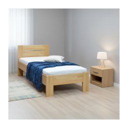 Cama individual em madeira maciça AMBER 90x200 cm, faia