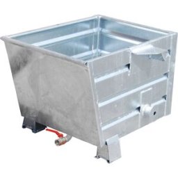 eurokraft pro Basculador empilhável para aparas BSL com fundo em chapa perfurada , volume 0,3 m³, galvanizado a fogo, Basculador empilhável para aparas BSL com fundo em chapa perfurada, volume 0,3 m³, galvanizado a fogo. Fundo intermédio em chapa perfurad