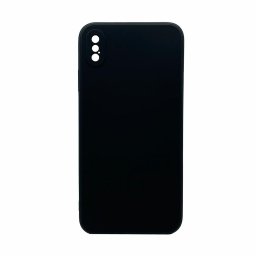 Capa de Silicone Simples Preta iPhone XS Max