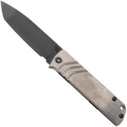 Medford The Antik 26-TA-03, DLC S45VN Tanto Blade, Tumbled Titanium Handles, Black DLC Hardware, navalha