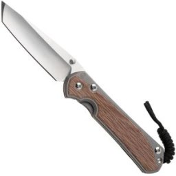 Chris Reeve Knives Chris Reeve Large Sebenza 31, L31-1234, Stonewashed CPM MagnaCut Tanto, Glass Blasted Titanium, Natural Canvas Micarta Inlay navalha