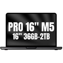 Apple Macbook Pro 16"/ M5 Max 18-Core CPU/ 36GB/ 2TB SSD/ 32-Core GPU/ Negro Espacial