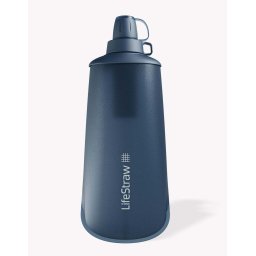 Garrafa FlexSqueeze 1L Mountain Blue da Série Peak LIFESTRAW LSPSF1MBWW