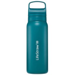 LifeStraw Go 2.0 Garrafa de Filtro de Água em Aço Inoxidável 24oz Laguna Teal LGV42STLWW