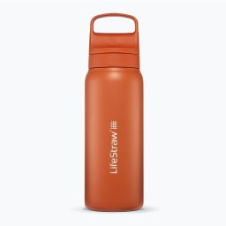 LifeStraw Go 2.0 Garrafa de Filtro de Água em Aço Inoxidável 1L Kyoto Laranja LGV41SORWW