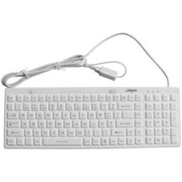 Teclado de Silicone Higienizável USB PT (Branco) - LIFETECH