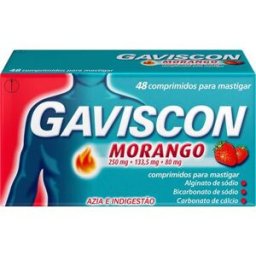 Gaviscon Comprimidos Azia Indigestão Morango 48 comprimidos