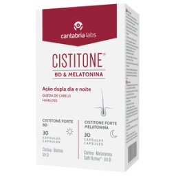 Cistitone Cápsulas Queda de Cabelo BD e Melatonina 60 cápsulas