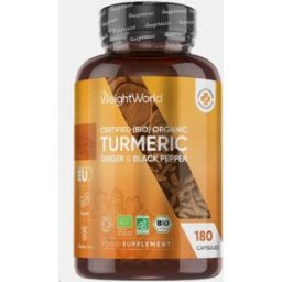WEIGHTWORLD CURCUMA COM GENGIBRE E PIMENTA NEGRA 500mg 180 CAP