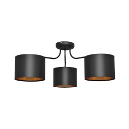 Candelabro montado à superfície ALBA 3xE27/15W/230V preto/dourado