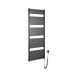 Aqualine - Radiador elétrico para casa de banho TONDI-E 800W 169x60 cm preto mate