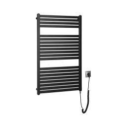 Aqualine - Radiador elétrico para casa de banho TONDI-E 400W 97x60 cm preto mate