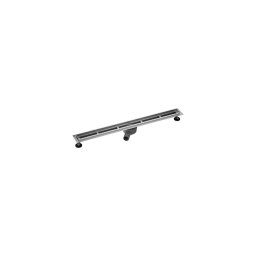 Ralo linear para duche 105 x 7,6 cm prateado/cinzento