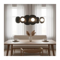 Lustre suspenso em cabo ELEMENTI 6xG9/8W/230V preto