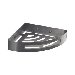 Gedy - Prateleira de canto para duche SMART 21 x 4,5 cm cinzento metálico