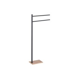 Gedy - Toalheiro de pé TRILLY 83,5 cm preto mate/bambu
