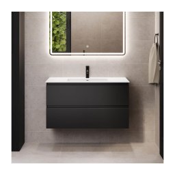 Móvel de casa de banho HELSINKI com lavatório, 100 cm, preto