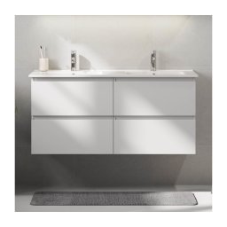 Armário de casa de banho com lavatório HELSINKI 120 cm branco