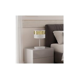 Candeeiro de mesa LUX 1xE27/15W/230V branco/dourado