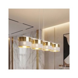 Lustre em cabo LUX 4xE27/15W/230V branco/dourado