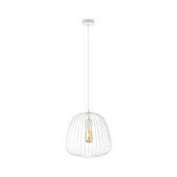 Lustre suspenso por cabo OVELLA 1xE27/15W/230V Ø 36 cm, cor creme