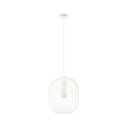 Candeeiro suspenso com cabo OVELLA 1xE27/15W/230V, diâmetro 34 cm, cor creme